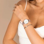 Relógio Feminino Pulseira Prata Redondo Harlem Silver 32mm Delicado - Imagem 2