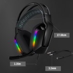 ILID Fone de Ouvido Gamer Bluetooth 5.2 com Microfone Removível,Conexão Dual(Sem Fio/Cabo 3.5mm),Alto-Falante 50mm,Surround 7.1,RGB,Bateria 1000mAh-Headset para PC/PS4/Escritório/TV(Preto) - Imagem 5