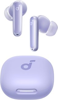 soundcore P40i da Anker, Fone de Ouvido Bluetooth 5.3, Cancelamento de Ruído Adaptativo, Graves Poderosos, Estojo com Suporte, 60H de Reprodução, Resistência à Água, IPX5, Carregamento Sem Fio, Roxo