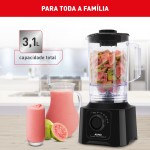 Liquidificador Arno Powermax 700W LN50, Preto com 4 Lâminas Powelix, 3,1L de Capacidade Total e Alta Performance, 110V - Imagem 4
