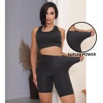 Shorts Legging Fitness Feminino Cintura Alta Com Bolso Academia - Imagem 3