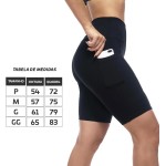 Shorts Legging Fitness Feminino Cintura Alta Com Bolso Academia - Imagem 8