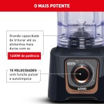 Liquidificador Arno Powermax Autolock 1400W LN81, Cinza Chumbo, com 6 Lâminas Powelix Pro, Tecnologia Anti Vazamento, Comfort Control e Limpeza Fácil, 110V - Imagem 3