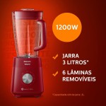 Liquidificador Philips Walita Série 5000 Vermelho, 220V - RI2240/40 - Imagem 3