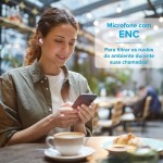 I2GO, Fone de Ouvido, Bluetooth 5.3, TWS, Air Buds GO 2.0, Controle Touch, 40 Horas totais de Bateria, Microfone com ENC, Isolamento Acústico, Branco, i2GO Plus - Imagem 3
