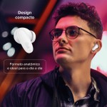 I2GO, Fone de Ouvido, Bluetooth 5.3, TWS, Air Buds GO 2.0, Controle Touch, 40 Horas totais de Bateria, Microfone com ENC, Isolamento Acústico, Branco, i2GO Plus - Imagem 4