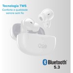 I2GO, Fone de Ouvido, Bluetooth 5.3, TWS, Air Buds GO 2.0, Controle Touch, 40 Horas totais de Bateria, Microfone com ENC, Isolamento Acústico, Branco, i2GO Plus - Imagem 5