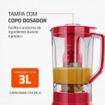 Liquidificador Special Line Mondial L-48-R-SL LIQUIDIFICADOR L-48-R-SL 127V/60Hz - Imagem 5