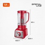 Liquidificador Special Line Mondial L-48-R-SL LIQUIDIFICADOR L-48-R-SL 127V/60Hz - Imagem 8