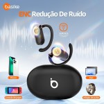 Fones de Ouvido Sem Fio Basike D91, Bluetooth 5.4, Estéreo Hi-Fi, Tela LED, 100h Standby, Leve e Confortável, Ideal para Corrida e Exercícios (Preto) - Imagem 5
