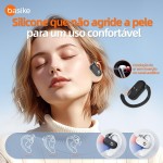 Fones de Ouvido Sem Fio Basike D91, Bluetooth 5.4, Estéreo Hi-Fi, Tela LED, 100h Standby, Leve e Confortável, Ideal para Corrida e Exercícios (Preto) - Imagem 6