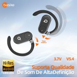 Fones de Ouvido Sem Fio Basike D91, Bluetooth 5.4, Estéreo Hi-Fi, Tela LED, 100h Standby, Leve e Confortável, Ideal para Corrida e Exercícios (Preto) - Imagem 7