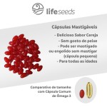 Ômega 3 Mastigável Sabor Cereja Epa Dha - Certificação Internacional MEG-3 – 2 Potes – 240 Cápsulas - Imagem 4