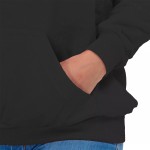 Moletom Liso Flanelado Feminino Blusa De Frio Canguru Sem Estampa com Capuz - Imagem 4