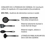 Kit com 4 Utensílios de Cozinha em Nylon – Resistente ao Calor, Não Risca Panelas Antiaderentes e com Design Moderno - Imagem 7