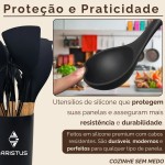 Conjunto de Utensílios de Cozinha Em Silicone E Nylon - Resistentes Ao Calor Para Preparo de Alimentos e Organização da Bancada - Imagem 5