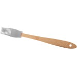 LYOR - Conjunto 4 Utensílios de Silicone Com Cabo em Bambu Cinza - 1 Pincel Culinário - 2 Espátulas - 1 Colher - Imagem 6