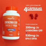 Coenzima Q10 200mg + Ômega 3 TG Plus + Vitamina E 120 Cápsulas Bigens (Unidade) - Imagem 4
