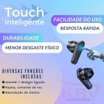 Fone De Ouvido Sem Fio Bluetooth 5.3 Com Microfone Integrado, Touch Control, Resistente A Água e Suor [KRV Magazine]… - Imagem 5