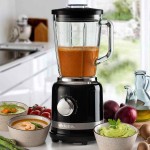 Ariete 585, Liquidificador Linha Moderna, Copo de Vidro 1.5 L, 4 Lâminas de Aço Inoxidável, 4 Velocidades + Pulso, 1000 Wats - 127V, Preto - Imagem 4