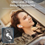 Fone De Ouvido Sem Fio Bluetooth 5.4 Compatível com Todos Celulares Com Microfone Redução de Ruído Wireless Academia Corrida Musicas Graves Potentes Controle Touch Premium - Imagem 5