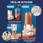 Liquidificador Portátil Recarregável USB - Mixer Juice 400ML com Copo Integrado (Verde) - Imagem 7