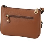 Bolsa Feminina Couro Alça Transversal Mariart Bolso Frontal Zíper Rosalina - Imagem 3