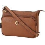 Bolsa Feminina Couro Alça Transversal Mariart Bolso Frontal Zíper Rosalina - Imagem 4