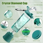 Liquidificador portátil para vitaminas, sucos espremidos na hora, milk shakes e alimentos para bebês, 590 ml, sem BPA, adequado para esportes ao ar livre, família, viagens. (verde)) - Imagem 4