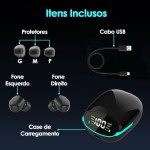 Fone De Ouvido Bluetooth Touch Sem Fio Case Com Display - Imagem 2
