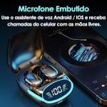 Fone De Ouvido Bluetooth Touch Sem Fio Case Com Display - Imagem 4