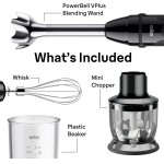 Braun Liquidificador manual MQ50202M MultiQuick 5 Vario, preto - Imagem 7