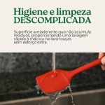 Kit de Utensílios de Cozinha em Silicone 5 Peças – Espátulas, Pincel e Fouet, Resistente ao Calor, Antiaderente (Rosa) - Imagem 5