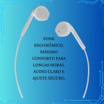 Fone de Ouvido com Fio Premium P2, Earbud Intra-Auricular, Microfone Integrado, 3ª Geração, Branco – Compatível com Smartphones, Tablets, Notebooks, PCs e Consoles. - Imagem 3