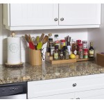 Lipper International 8827 Porta-utensílios de cozinha de madeira de bambu, 13,8 cm x 20,3 cm - Imagem 6