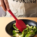 Conjunto de utensílios de cozinha, utensílios de cozinha de silicone, ferramenta de cozinha não pegajosa, para cozinhar em casa, antiaderente para fritar, mexer e servir - 6 peças, vermelho - Imagem 5