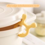 2 peças de descanso de colher com clipe de panela para fogão, descanso de utensílios de cozinha, resistente ao calor, suporte de espátula - Imagem 2