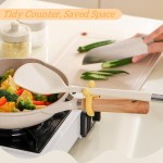 2 peças de descanso de colher com clipe de panela para fogão, descanso de utensílios de cozinha, resistente ao calor, suporte de espátula - Imagem 3