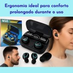Fone de Ouvido Bluetooth TWS-M10 – Sem Fio,Resistentea a água, Estojo Carregador - TYDA - Imagem 5