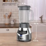 BLACK+DECKER Liquidificador digital PowerCrush com tecnologia silenciosa, aço inoxidável, BL1300DG-T - Imagem 3