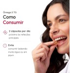Ômega 3 1000mg Rico em EPA DHA com Selo IFOS e Vitamina E - 120 cápsulas Vhita (3 unidades) - Imagem 3
