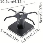Ganchos de cozinha para pendurar utensílios, rotação de 360° embaixo do armário, suporte de utensílios de pendurar para ferramentas/toalhas/facas (preto - Imagem 6