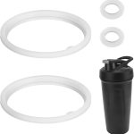 4 peças de reposição para Blenderbottle Strada Flip Shaker Cup, 2 tamanhos de silicone à prova de vazamento acessórios de arruela compatíveis com Blenderbottle Strada Shaker 680 g 793 g (transparente)