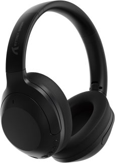 ATTACK SHARK G300 Fone de ouvido sem fio com cancelamento de ruído ativo,supra-auricular,ultraleve,dobrável,com fio/Bluetooth,20 horas de reprodução,microfone integrado,para viagens,escritório(Preto)