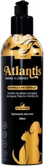 Atlantis | Ômega 3 Líquido para Cães e Gatos | Pele, Pelos e Saúde do Coração | 300ml | Mix de Peixes Selvagens | 100% Natural e Formulado por Veterinários – PETVI