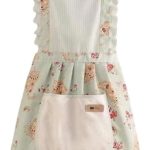 Aventais femininos com bolsos, avental floral fofo, avental de chef de cozinha, adequado para cozinha etc