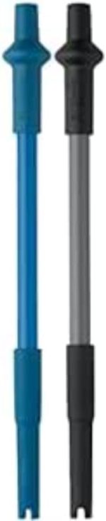 BlenderBottle Canudos de silicone reutilizáveis Stay-In-Bottle para garrafas BlenderBottle Shaker, preto e azul (pacote com 2)