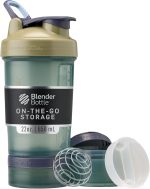 BlenderBottle Coqueteleira com organizador de comprimidos e armazenamento para proteína em pó, sistema clássico V2 ProStak, 623 g, caramelo