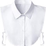 Blusa feminina destacável com gola Dickey, meia camisa, gola falsa falsa para lembrancinhas de meninas