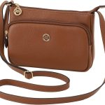 Bolsa Feminina Couro Alça Transversal Mariart Bolso Frontal Zíper Rosalina